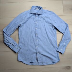 Suit Supply Shirt Mens 42 16.5 Blue Egyptian Cotton Long Sleeve Button Up